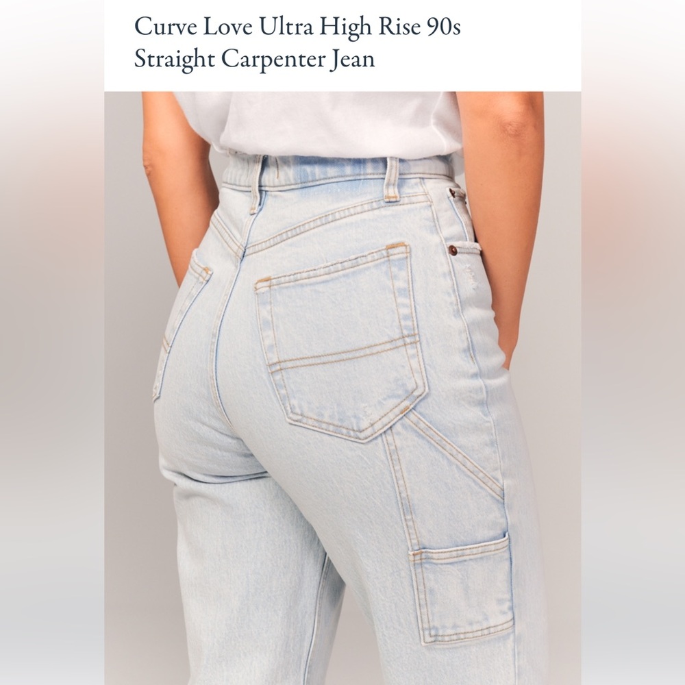 Abercrombie 90s Straight Ultra High Rise Carpenter Jean Curve Love
